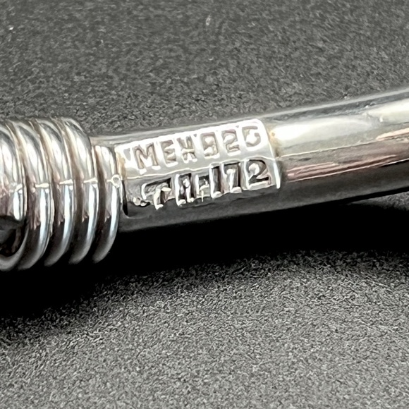 Vintage Taxco Mexico sterling silver bangle bracelet - Picture 8 of 9